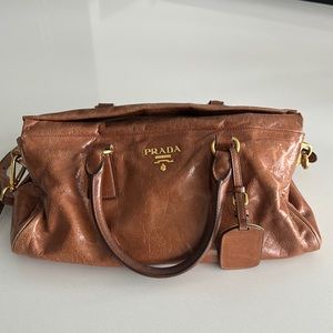 Prada Vitello Shine Satchel Bag